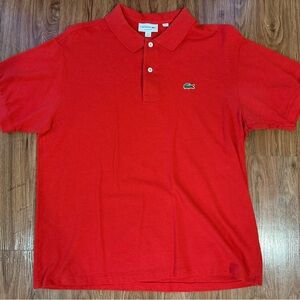 Lacoste Vibrant Red Polo Shirt Size XL